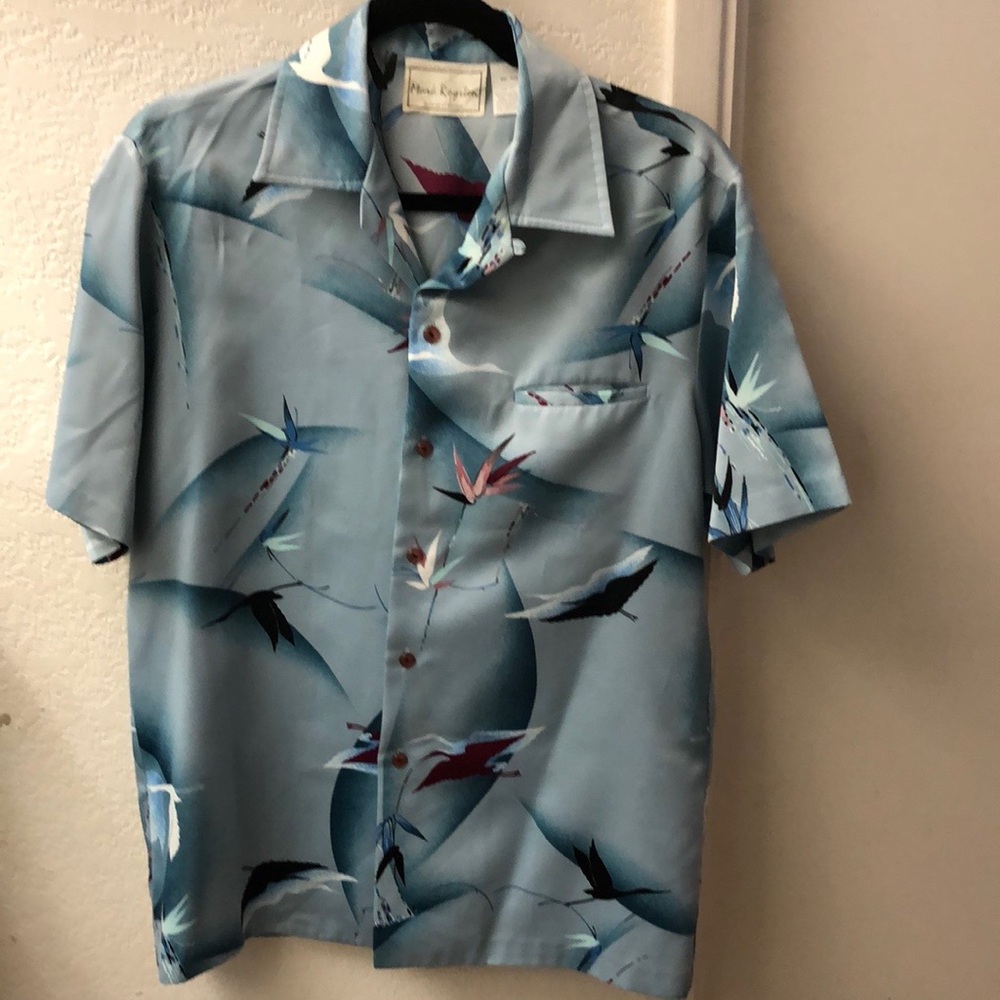 Mark Raysten Medium Button Down Polyester Aloha S… - image 1